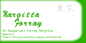 margitta forray business card